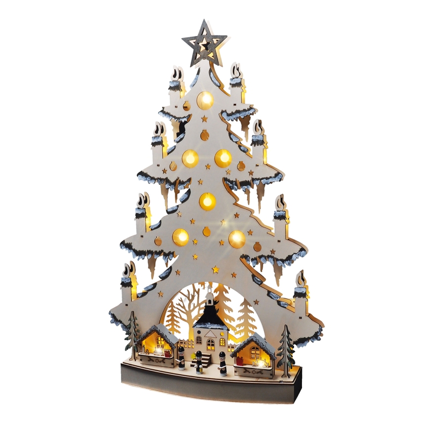 Décoration de Noël LED/2xAA/blanc chaud arbre