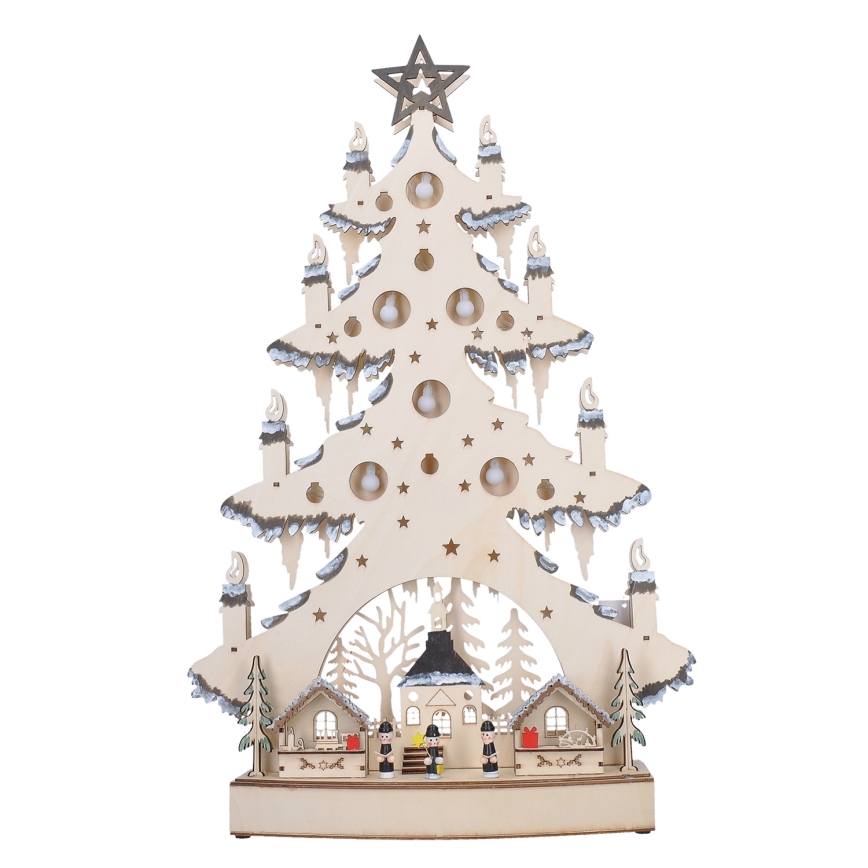 Décoration de Noël LED/2xAA/blanc chaud arbre