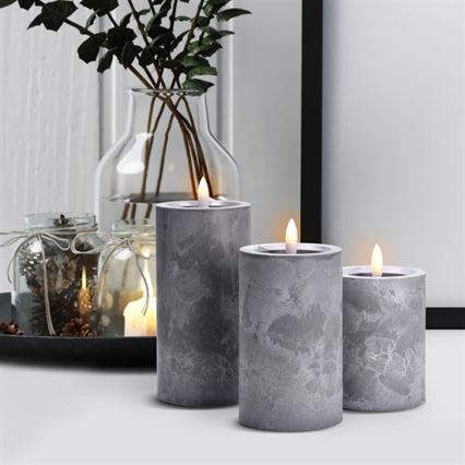 Lot de 3 bougies LED LED/2xAA blanc chaud