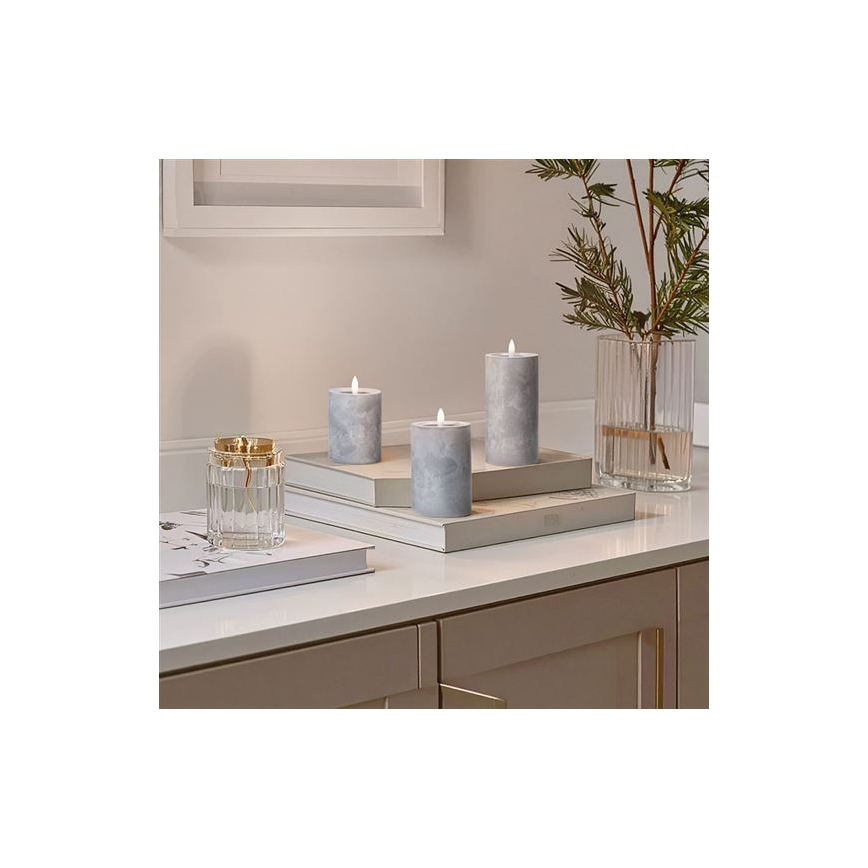 Lot de 3 bougies LED LED/2xAA blanc chaud