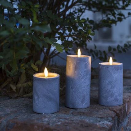 Lot de 3 bougies LED LED/2xAA blanc chaud