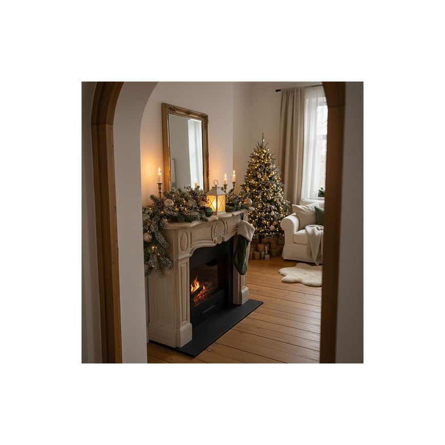 LED kerstlantaarn LED/2xAA warm wit