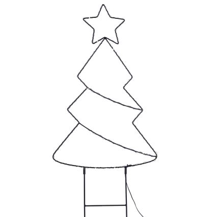 Décoration de Noël extérieure LED 85xLED/3xAA IP44, sapin, blanc chaud