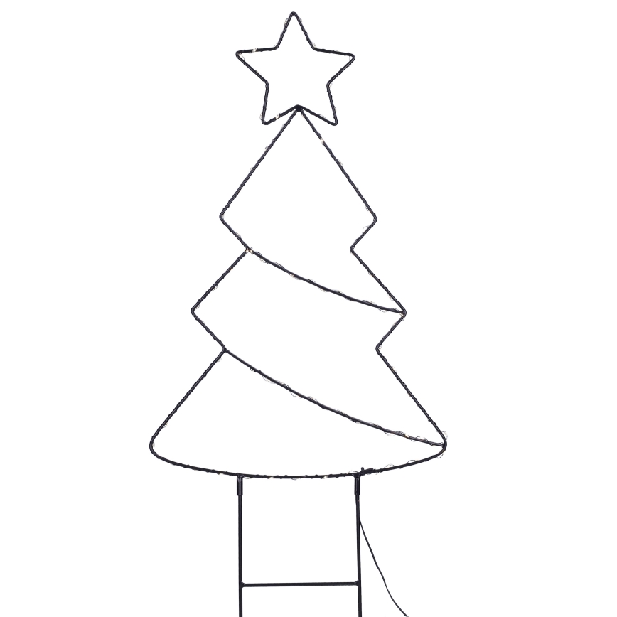 Décoration de Noël extérieure LED 85xLED/3xAA IP44, sapin, blanc chaud