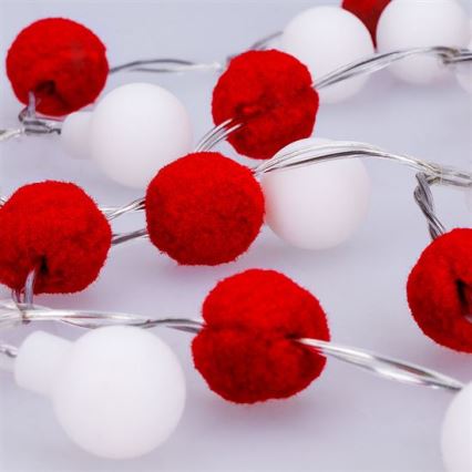 Guirlande LED 20 LED/2 piles AA 1,8 m blanc chaud