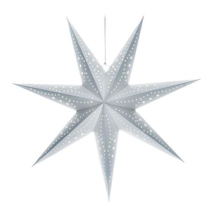 LED kerstdecoratie 20xLED/2xAA warm wit zilveren ster