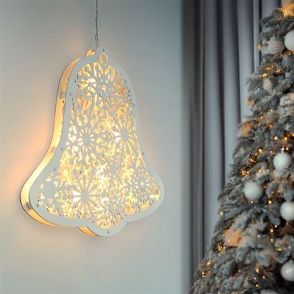 Décoration de Noël LED 9xLED/2xAA blanc chaud clochette