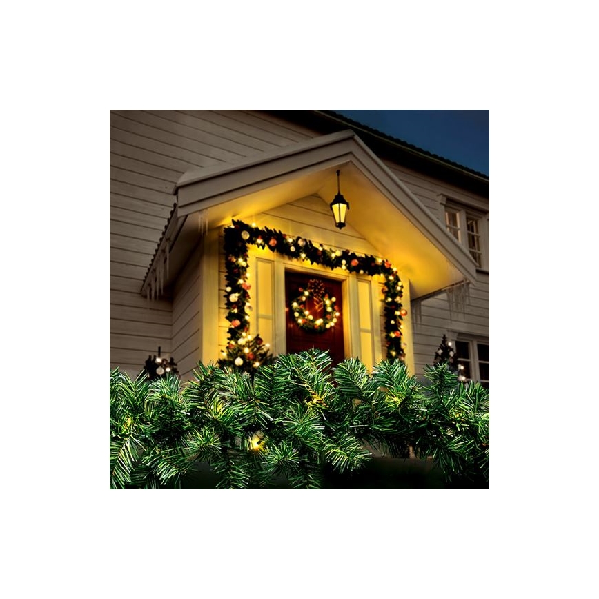 LED buiten kerstguirlande 80xLED/3xAA 500 cm IP44