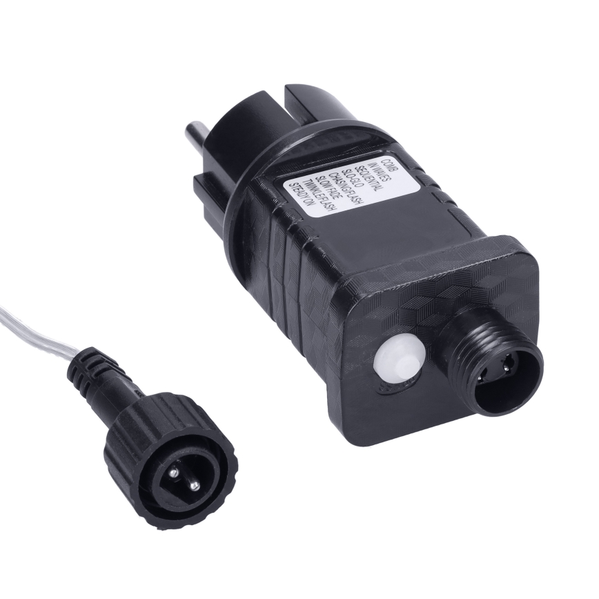 LED buitengordijn 360xLED/8 functies 15m IP44 warm wit