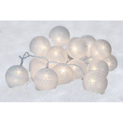 Boules décoratives LED 20xLED 6m blanc chaud