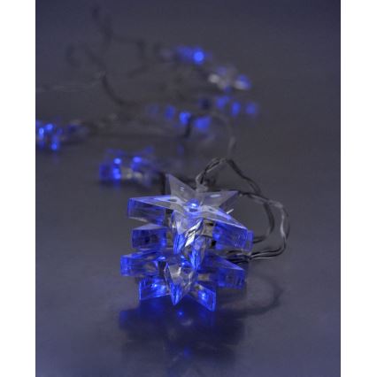 LED Kerst Lichtketting 10xLED/2xAA 2,5m blauw