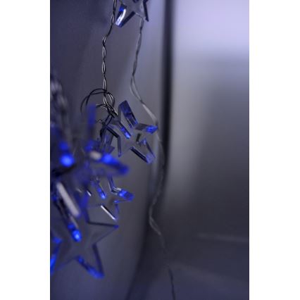 LED Kerstverlichting 10xLED/2xAA 2,5m blauw