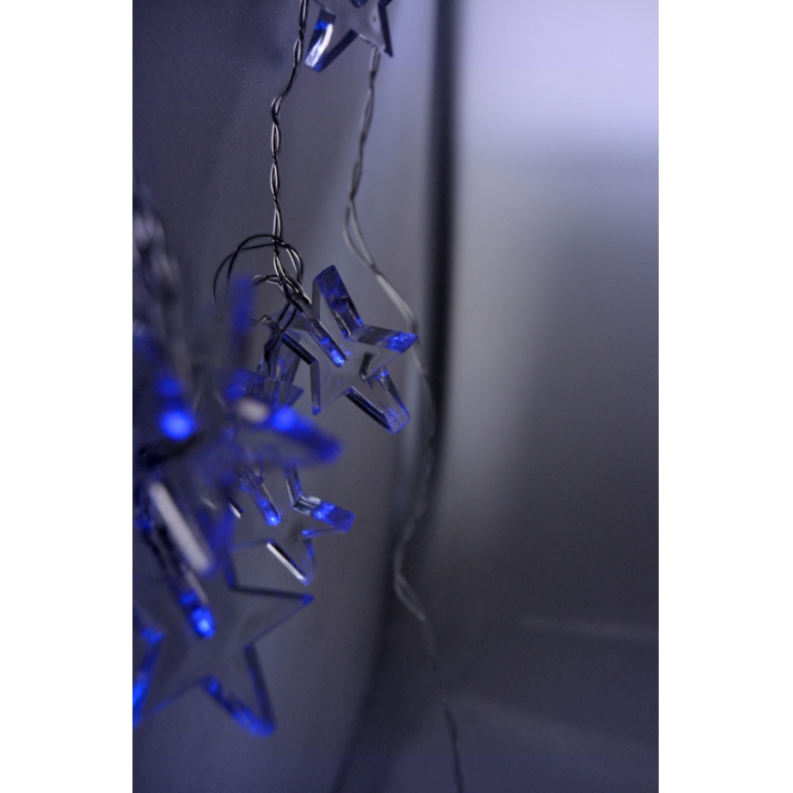 LED Kerstverlichting 10xLED/2xAA 2,5m blauw