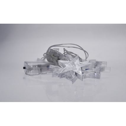 LED Kerstverlichting 10xLED/2xAA 2,5m blauw