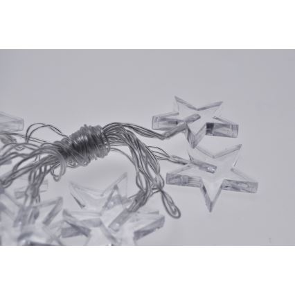 LED Kerstverlichting 10xLED/2xAA 2,5m blauw