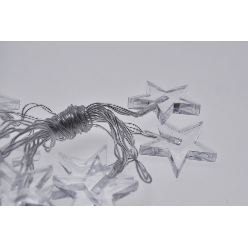 LED Kerstverlichting 10xLED/2xAA 2,5m blauw