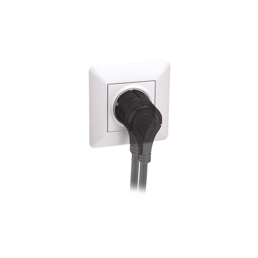 Prise SLIM PUSH, blanc