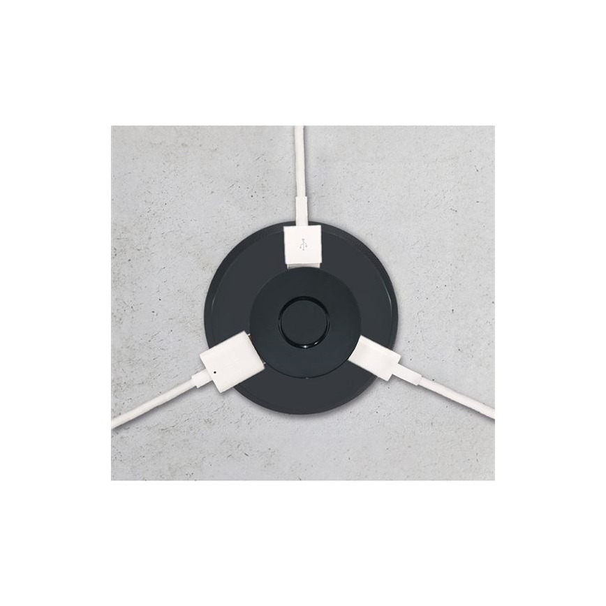 Chargeur USB intégré USB A+C noir