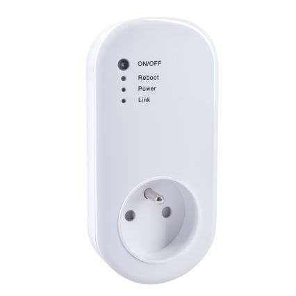 Slim stopcontact met elektriciteitsverbruiksmeter 230V Wi-Fi Tuya