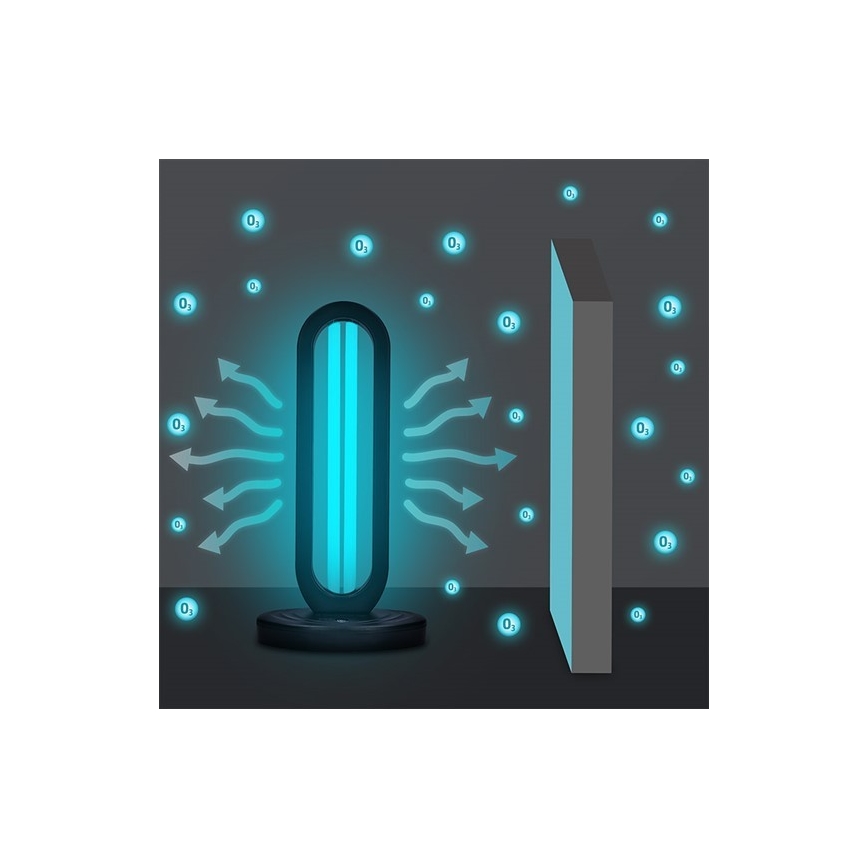 Lampe germicide de désinfection UVC/38W/230V +Télécommande