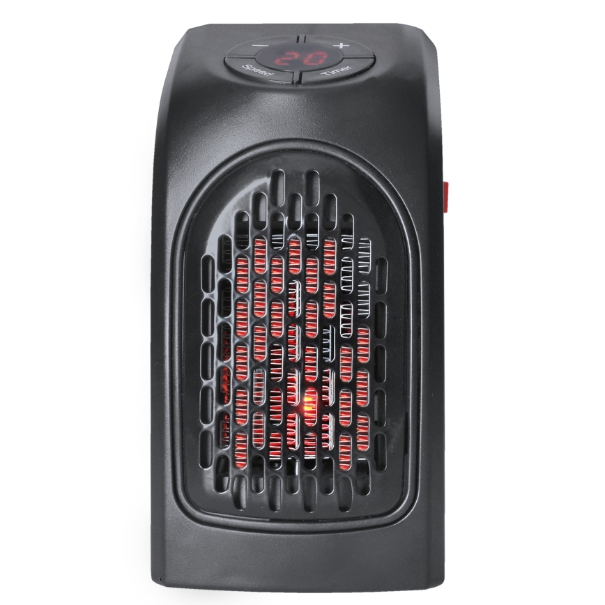 Mini ventilateur pour prise électrique avec élément chauffant en céramique 350W/230V