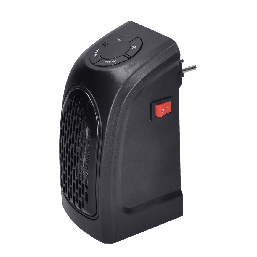 Mini ventilateur pour prise électrique avec élément chauffant en céramique 350W/230V