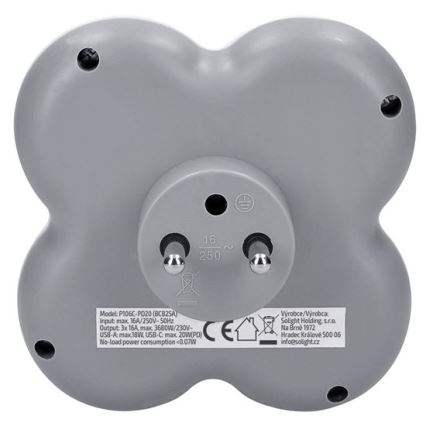 Stekkerdoos 3x 16A + USB A+C snellader 20W