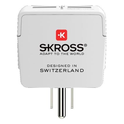 Adaptateur de voyage pour les États-Unis 230V + 2x port USB