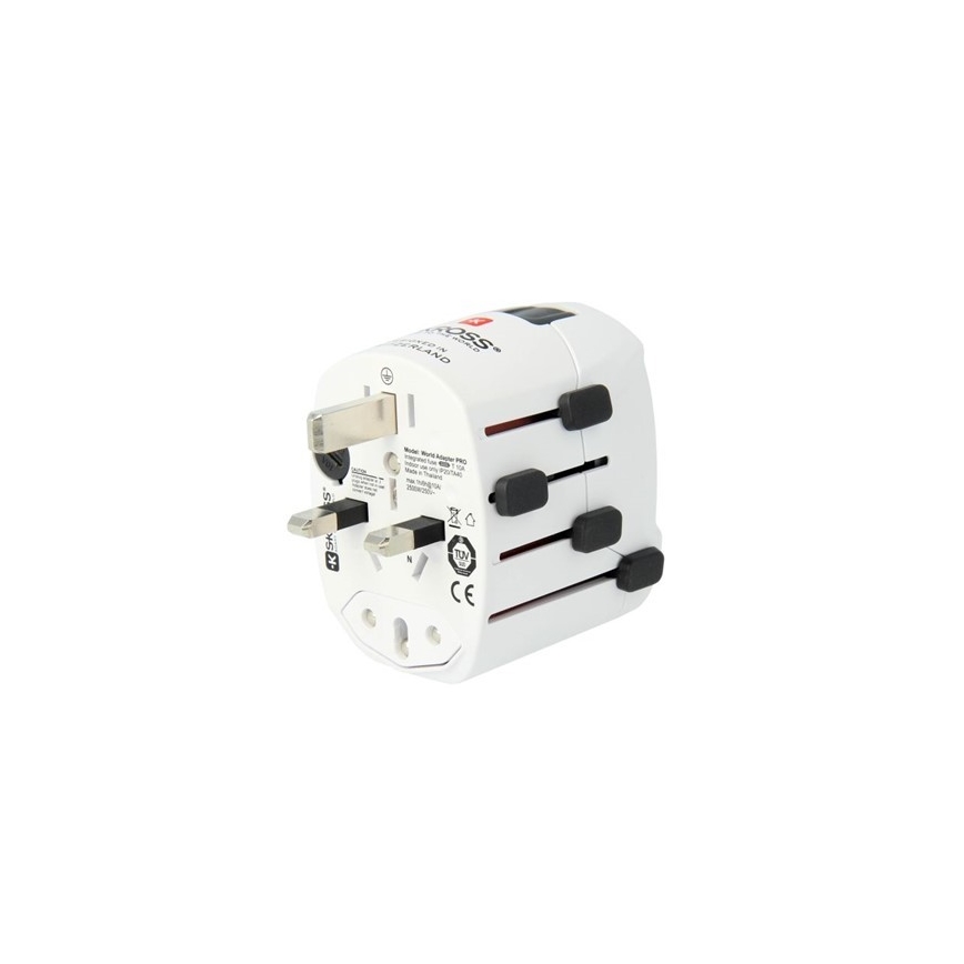 Universele Reisstekker voor de gehele Wereld 230V + USB poort