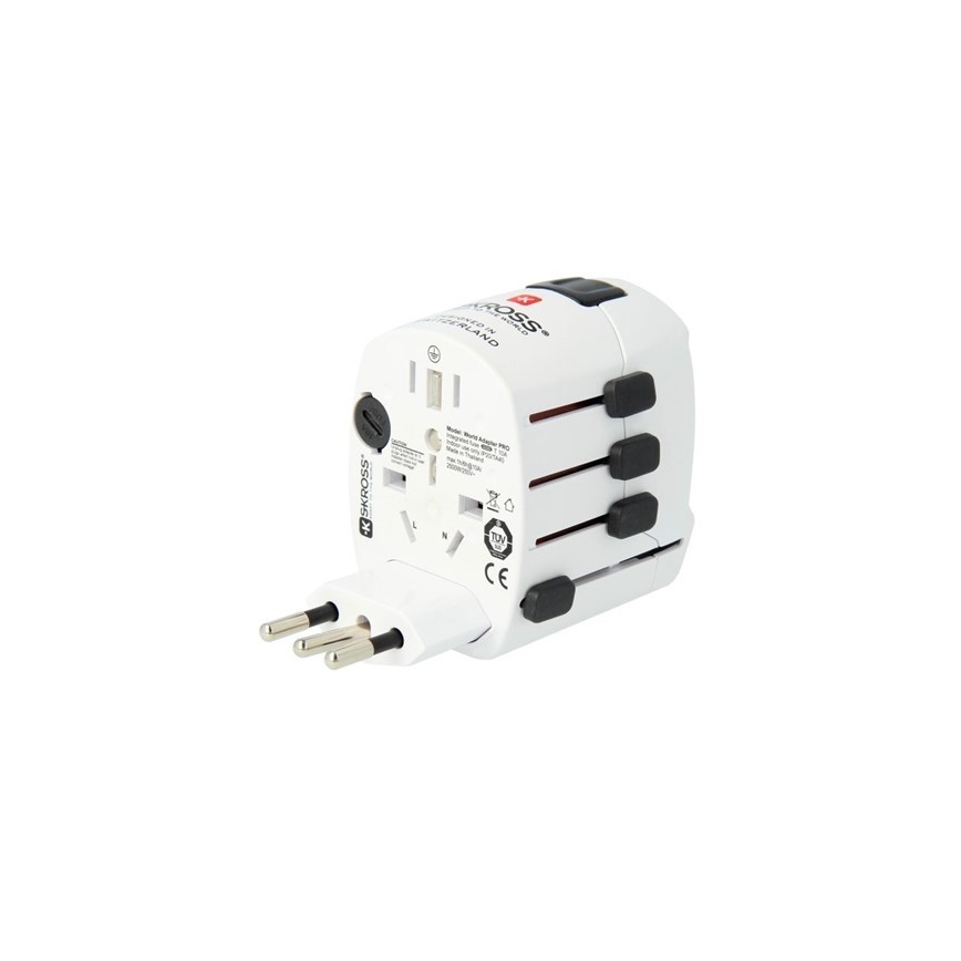 Universele Reisstekker voor de gehele Wereld 230V + USB poort