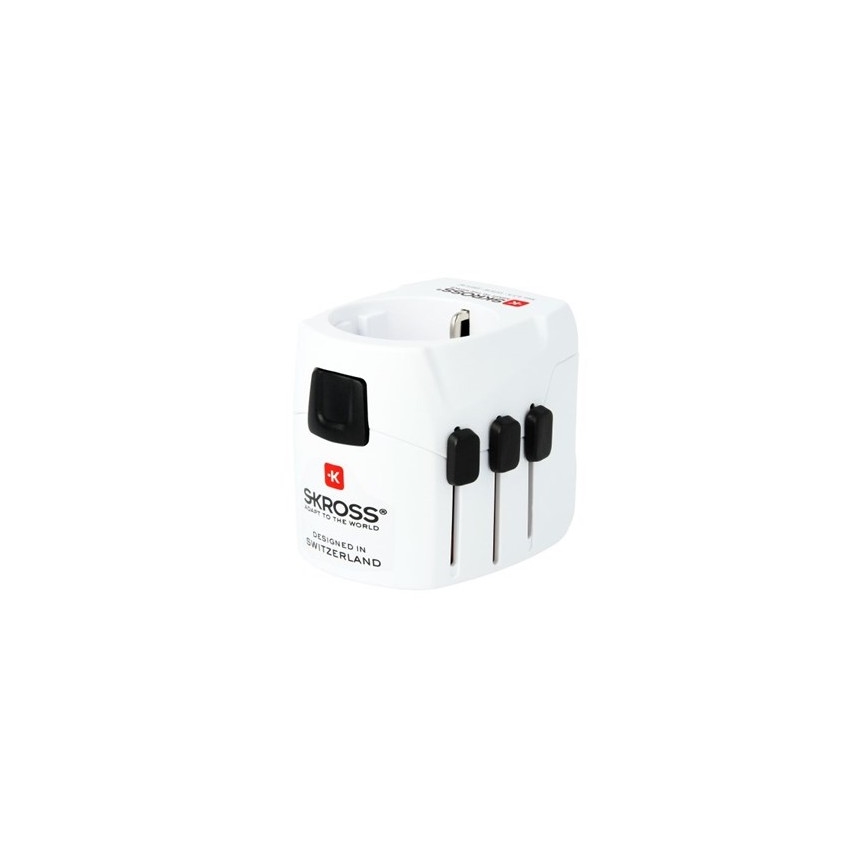 Reisstekker voor UK, USA, Australië en China 230V + 2x USB poorten
