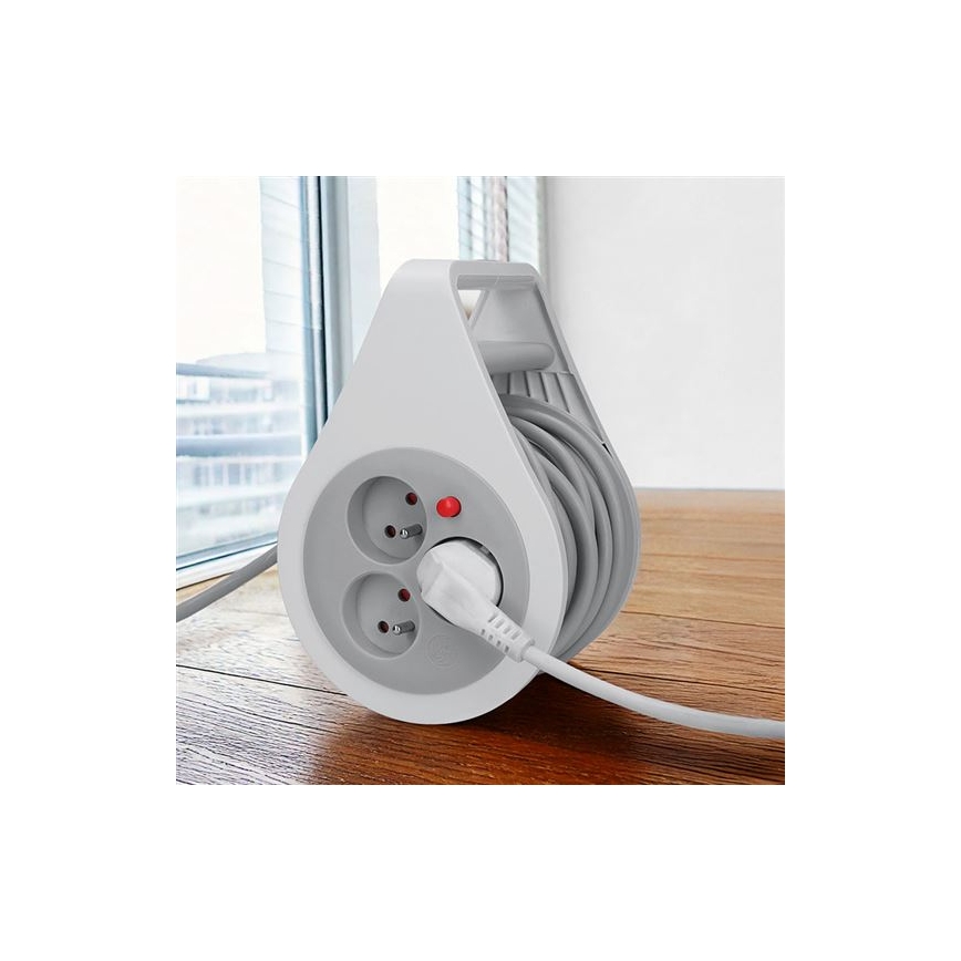 Enrouleur de câble avec 3 prises, 10 m