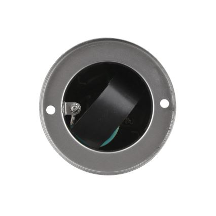 Buitenstopcontactpaal 2-voudig 230V IP44 mat chroom rond