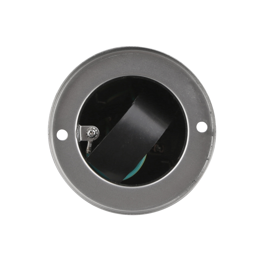 Buitenstopcontactpaal 2-voudig 230V IP44 mat chroom rond