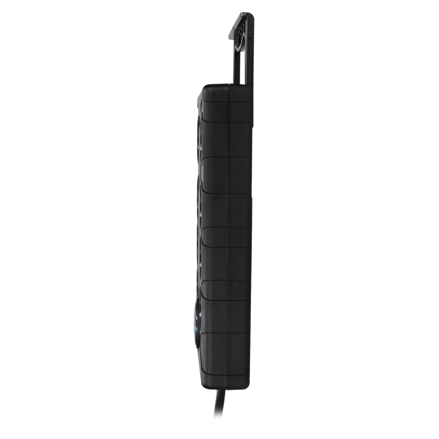 Rallonge avec interrupteur et protection contre les surtensions 8Z Type E + 1xUSB-A + 1xUSB-C 2m noir