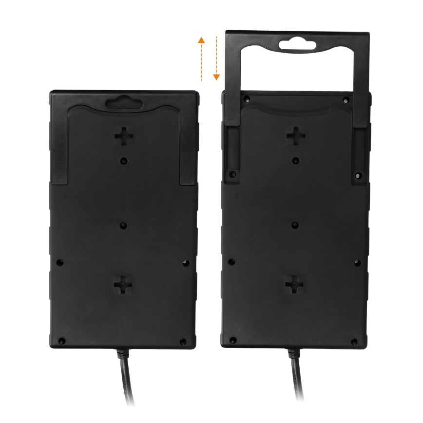 Rallonge avec interrupteur et protection contre les surtensions 8Z Type E + 1xUSB-A + 1xUSB-C 2m noir