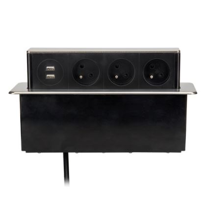 Pop-up stekkerdoos voor het bureaublad 3x230V
