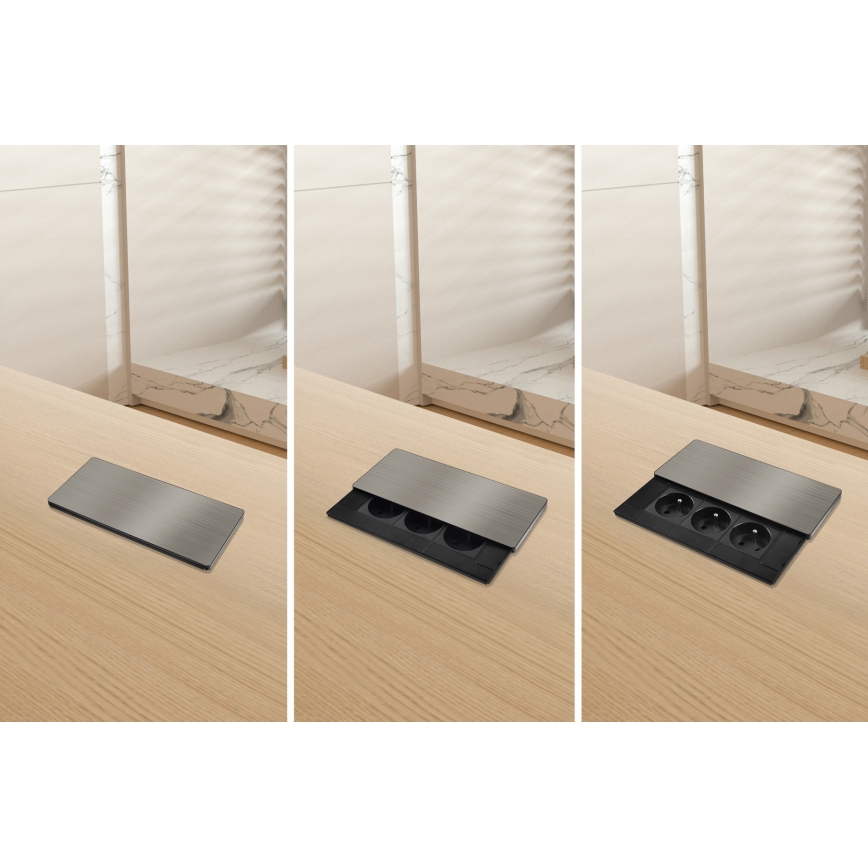 Inbouwstopcontact 3-voudig