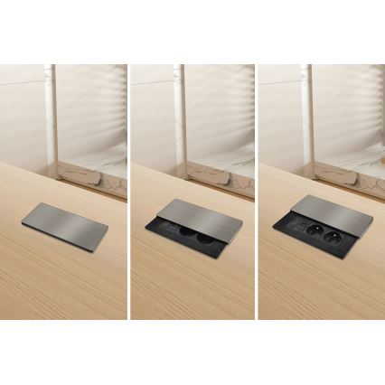 Prise encastrable 20W, 2 prises + USB-A + USB-C + HDMI