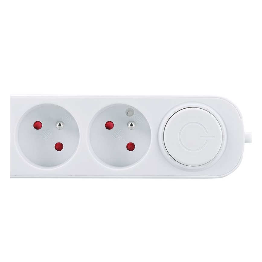 Verlengsnoer met schakelaar, 5 stopcontacten en USB‑A/USB‑C‑oplaadpoorten, 3 m