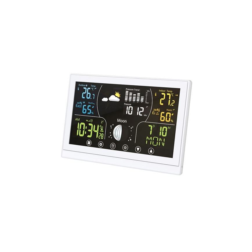 Weerstation met kleurendisplay, 5V/2xAAA, wit