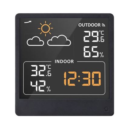 Thermomètre numérique 5V/2xAAA + 2xAAA noir