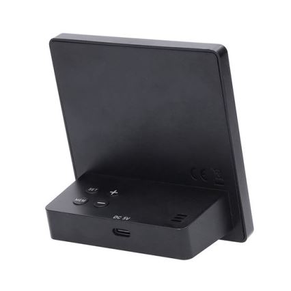 Thermomètre numérique 5V/2xAAA + 2xAAA noir