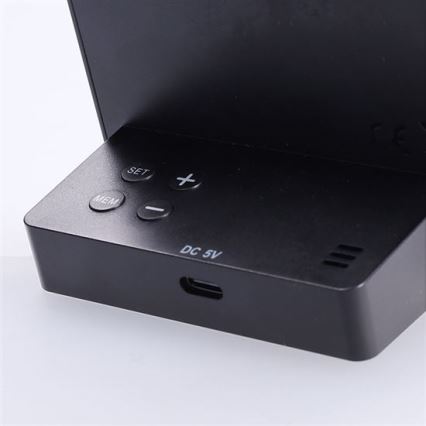 Thermomètre numérique 5V/2xAAA + 2xAAA noir