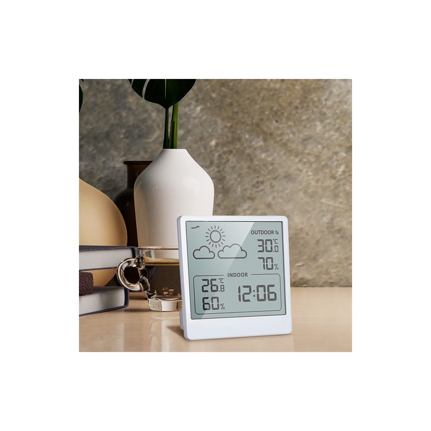 Digitale thermometer 5V/2xAAA + 2xAAA wit