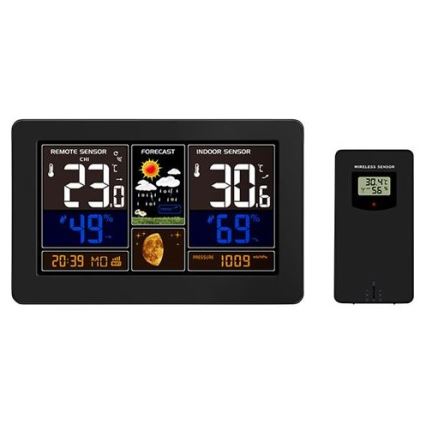Station météo avec écran LCD couleur 2xAA/5V + 2xAA Wi-Fi Tuya