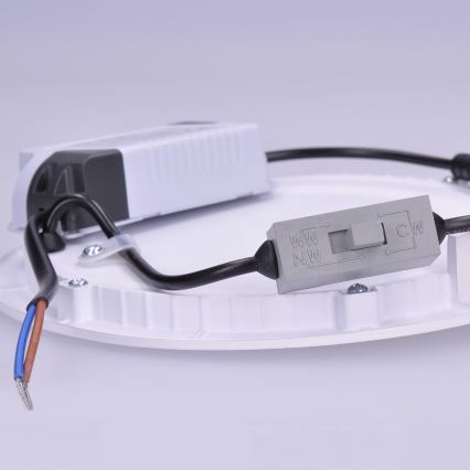 Panneau LED 6W/230V 3000/4000/6000K Ø 12 cm blanc