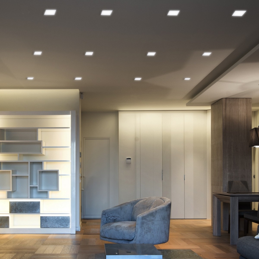 Plafonnier encastré LED/6W/230V 3000/4000/6000K 12x12 cm blanc