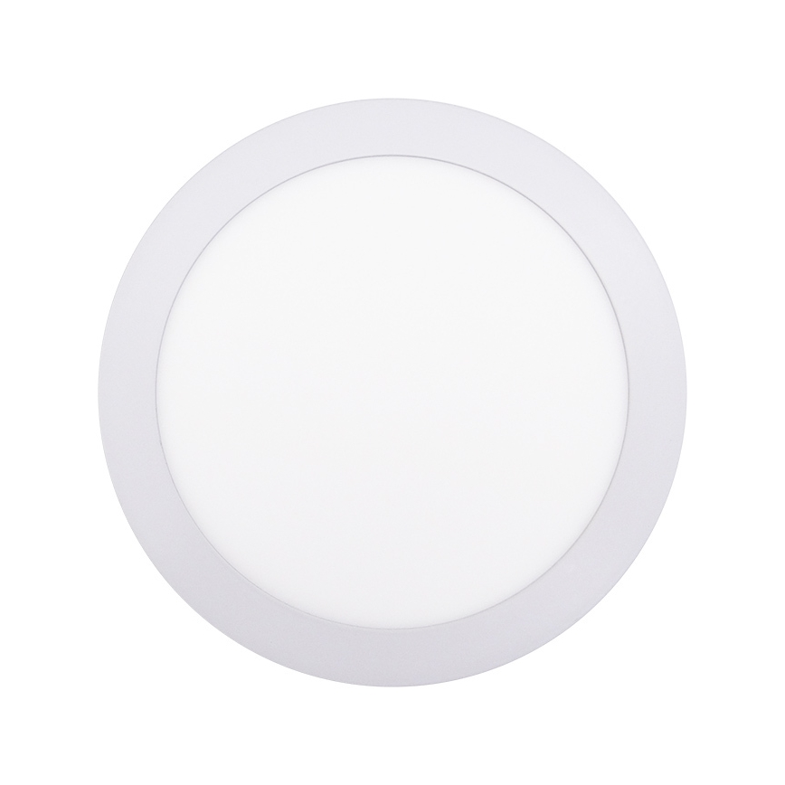 Plafonnier LED 18W 230V, 3000/4000/6000K, Ø 22,5 cm, blanc