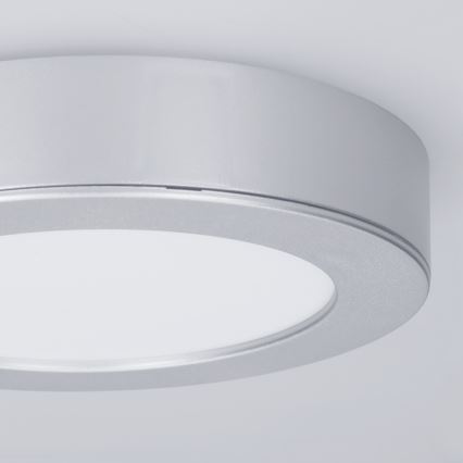 Panneau LED 2 en 1 en saillie/encastré 12W/230V 3000/4000/6000K Ø17cm IP54 argenté